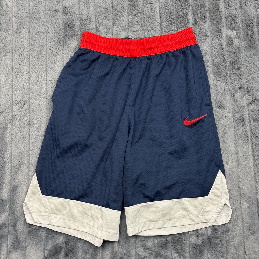 Nike Dri-FIT Mens Basketball Shorts Navy Blue Red White Small RN56323